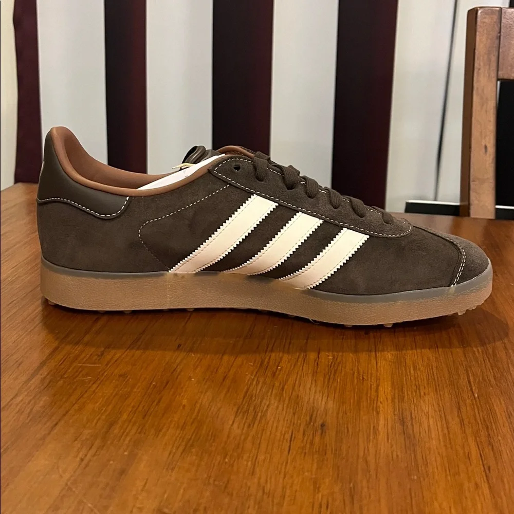 Adidas Gazelle Soft Spike Golf Shoes Sneakers Cleats new brown Mens Sizes